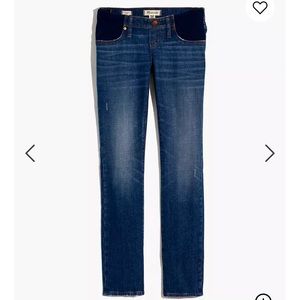 Madewell Maternity Side-Panel Slim Boyjean denim